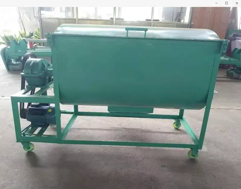 Animal feed processing machines horizontal poultry corn grain feed mixer hj-g005 for chicken cow