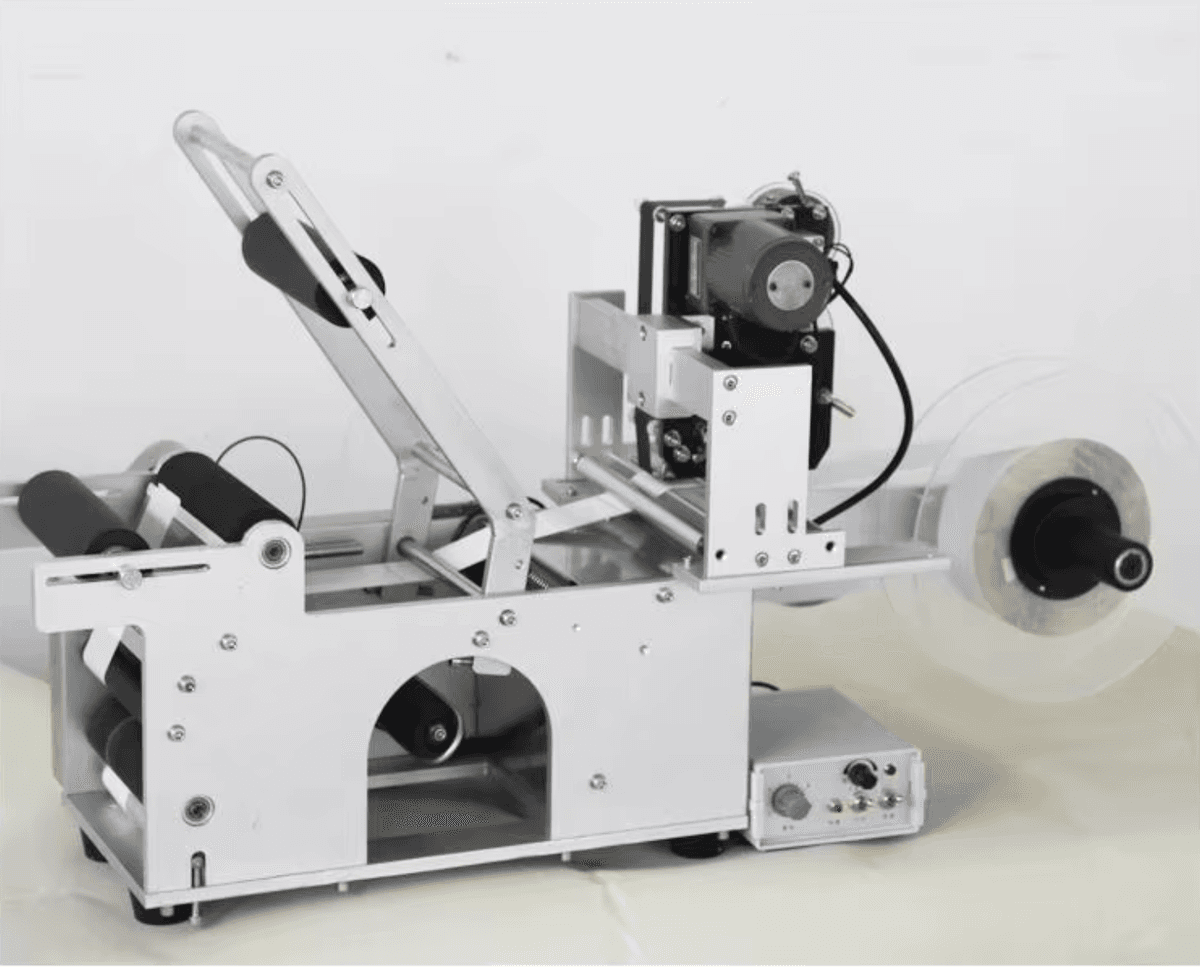 Portable Round Bottle Labeling Machine with Date Code Printer for Bottles, Jars & Cans