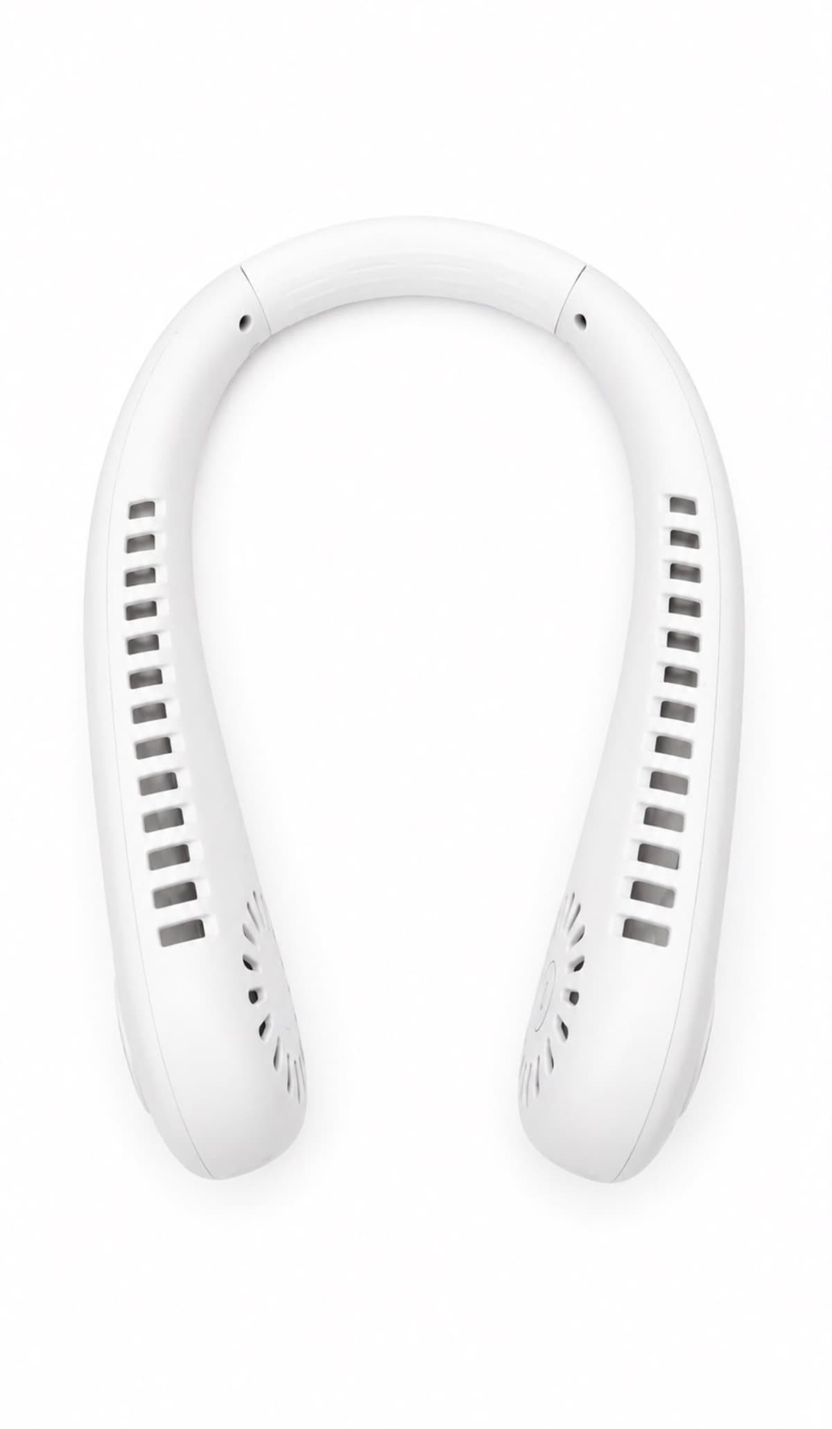 Portable Rechargeable Bladeless Neck Fan USB Hands Wearable Cooling White