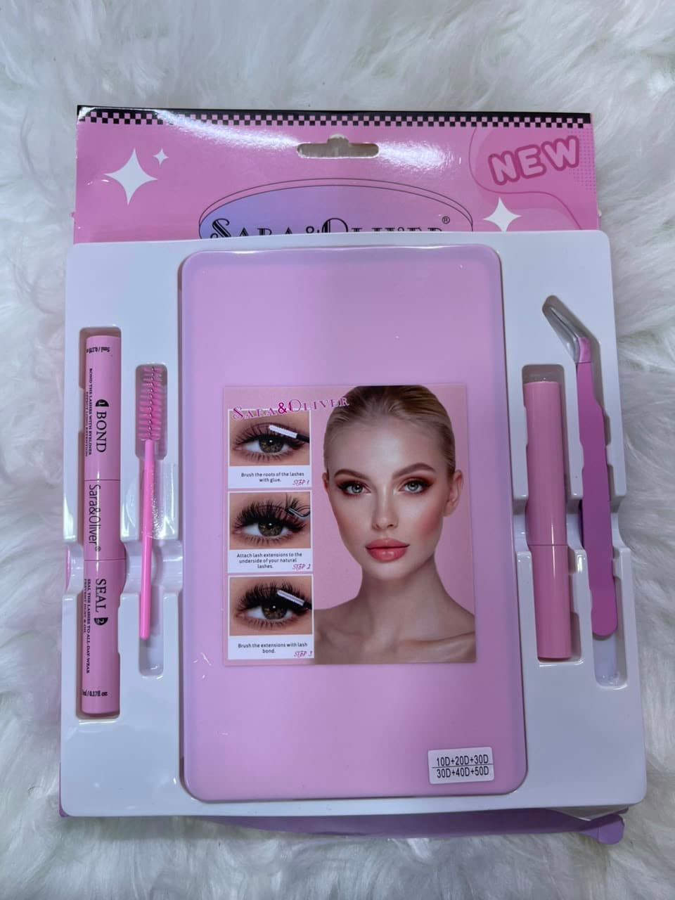 3D Fluffy Cluster Lash Set – DIY False Eyelash Extension Kit with Bond, Seal & Tweezers