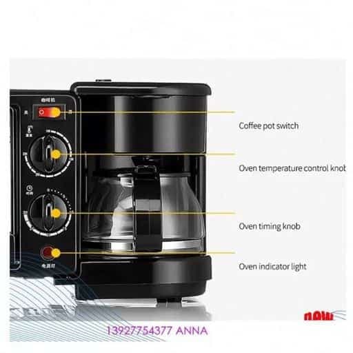 3 in1 Breakfast Maker Machine 12l oven capacity and 1Liter coffee