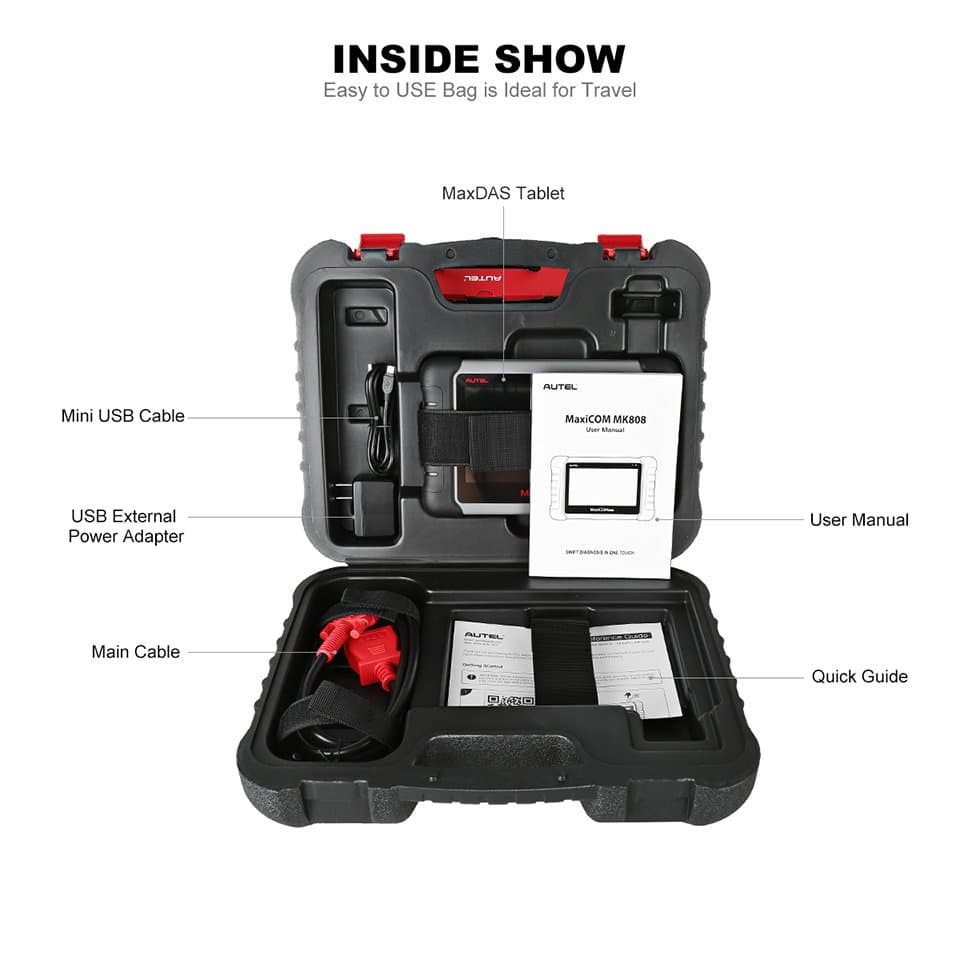 Autel MaxiCOM MK808S Scanner, 2024 Full Bidirectional Tool Same as MK808BT Pro MX808S, 28+ Resets, Active Test, All System Diagnostic, Injector Coding, Android 11