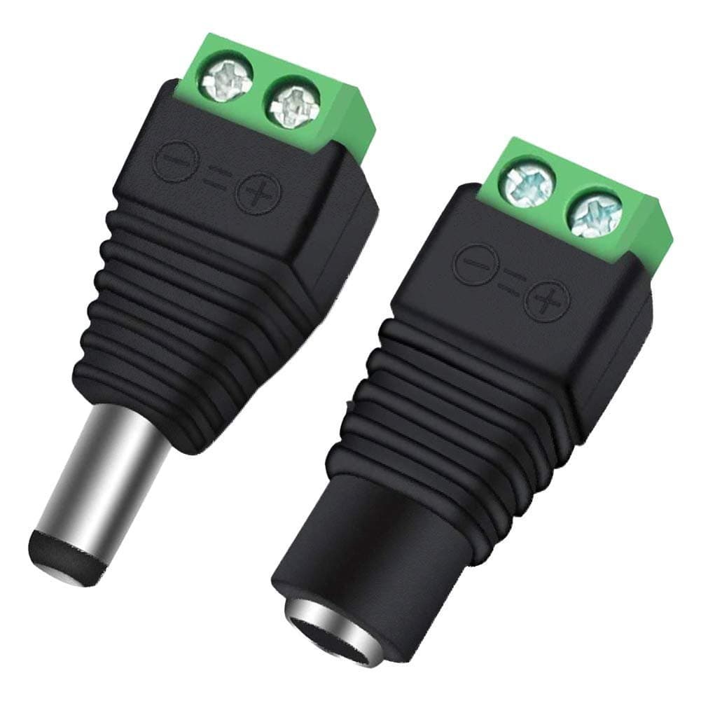 10 DC Power Connectors CCTV Camera DC Power Plug Connector.
