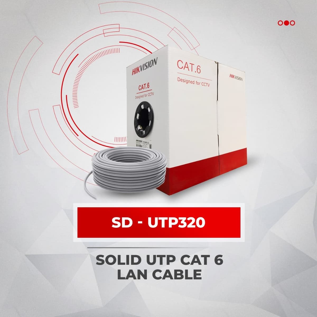 DS-1LN6-UU Hikvision Cat6 Network Cable Cat 6-Utp (Outdoor)