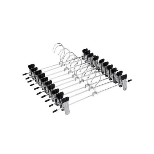 Stainless Steel Clothes Stand Hanger Pants Skirt Clothes Dryer Hangers -10pcs