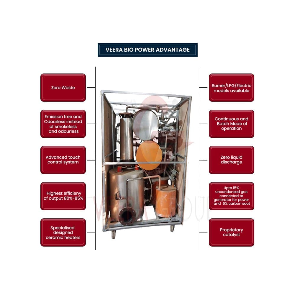 VEERA D50SC Recycle Plastic oil to Diesel producing machine