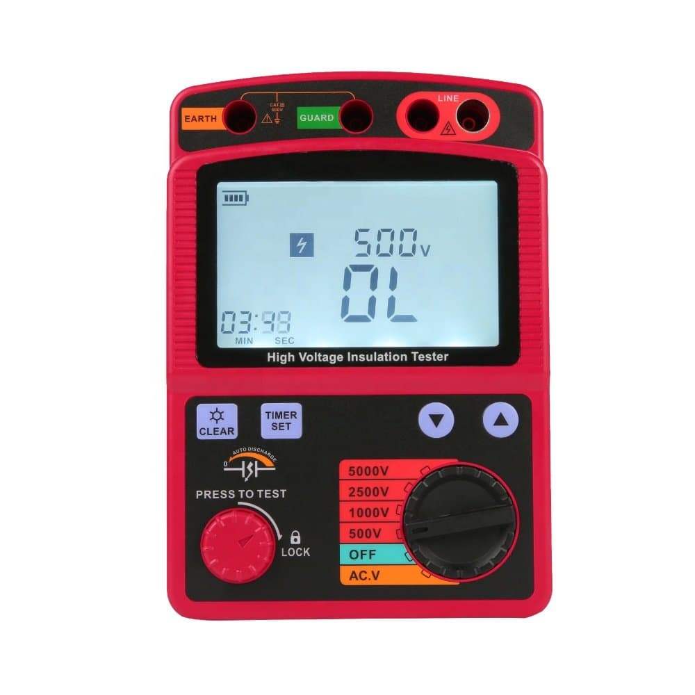 Insulation Resistance Tester Meter 5KV 5000V Megger with PI test