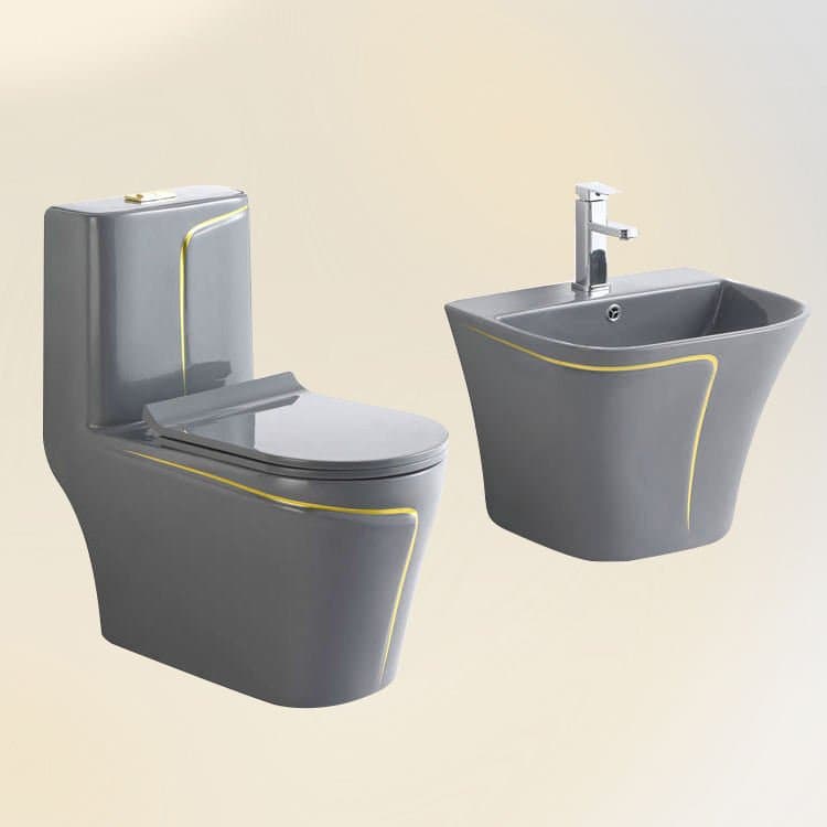 Bathroom Toilet and Sink Set - Porcelain Bathroom Suite