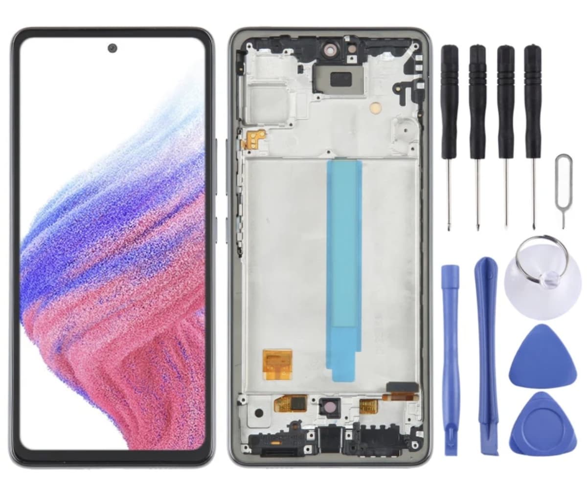 Screen Replacement For Samsung Galaxy A53 5G SM-A536 6.48 inch OLED LCD Screen Digitizer Full Assembly with Frame(Black)