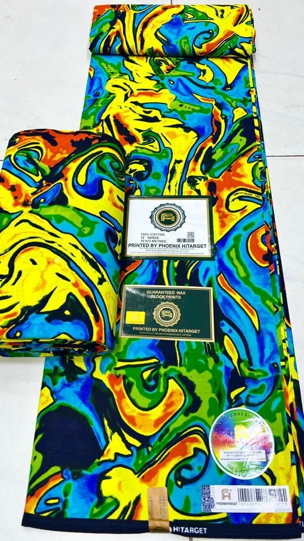 Cloth Hitarget Fabrics Wax Print For Making Dress, Craft, Quilts, Sewing, 2 Yards 6 Yards Piece