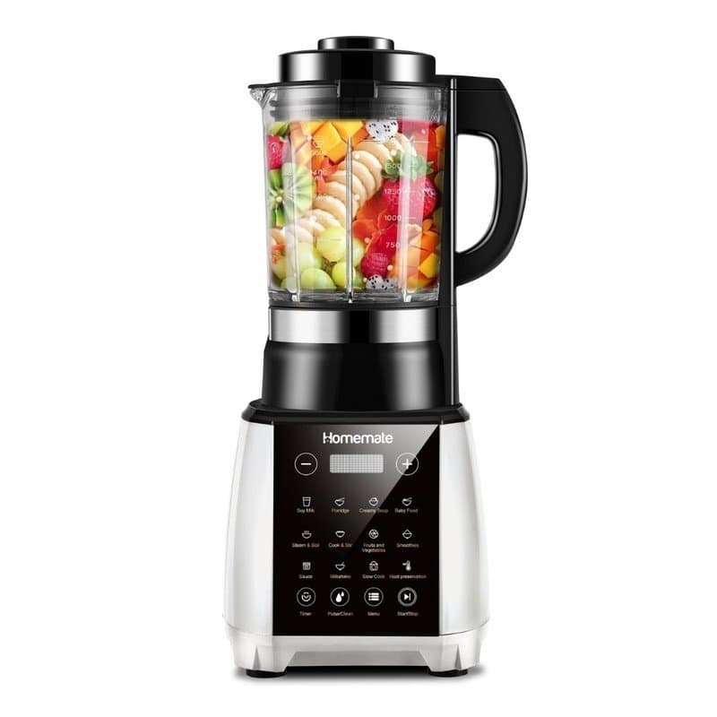 Homemate Thermal Blender 1.75L – 1200W High-Speed Blender with Heating, Cooking & Steaming