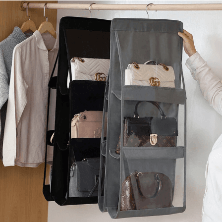 Bag Organiser Multi-Pocket Hanging Bag Organiser for Storage – Space-Saving Wardrobe Accessory
