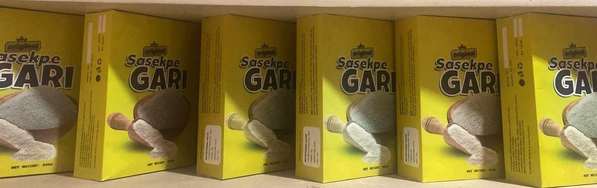 Gari, Cassava flour, corn flour, kokonte