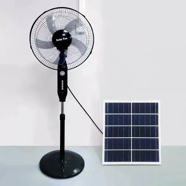 ๐ 16-Inch Rechargeable Solar Standing Fan | With Solar Panel | Best Price in Ghana