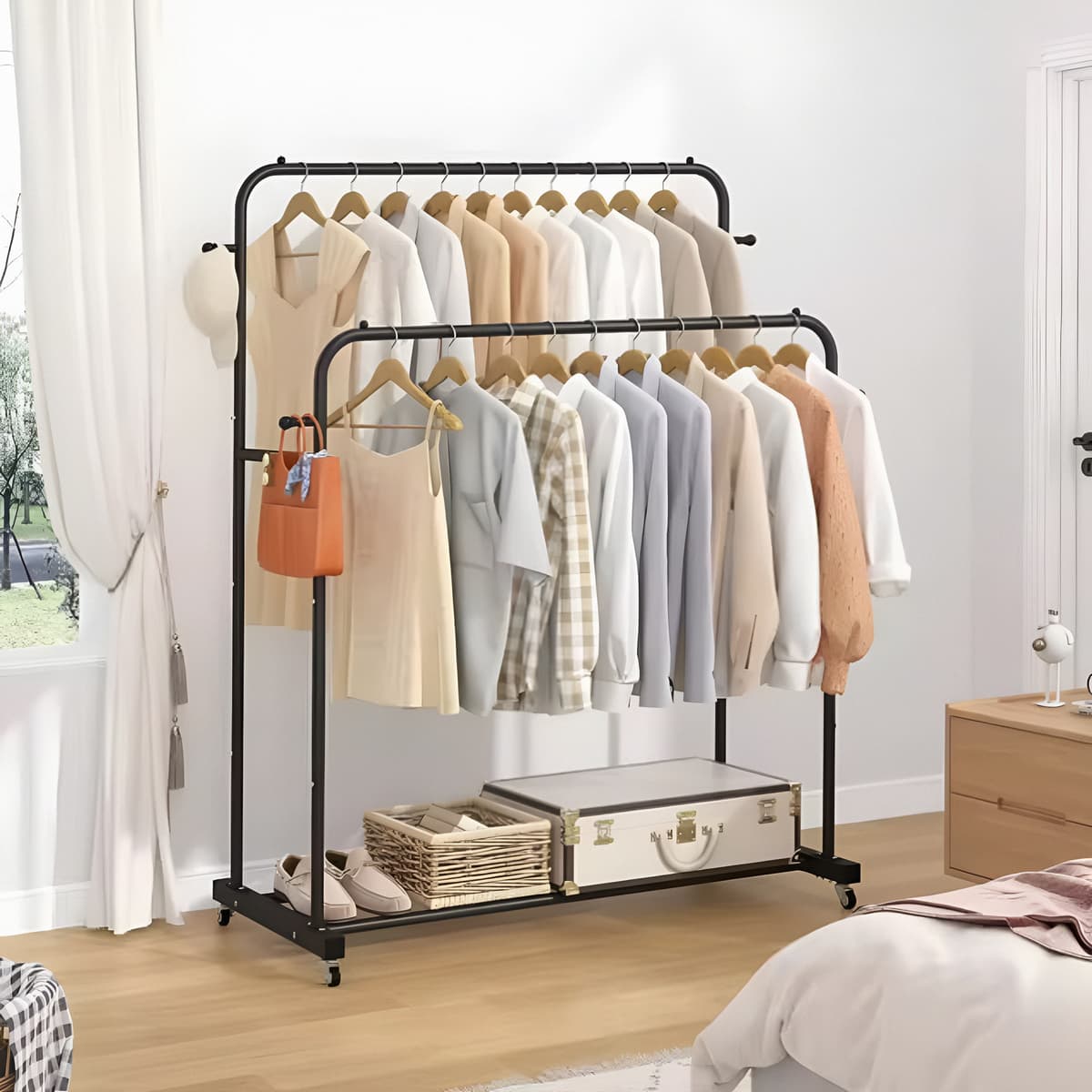 Strong Original Metallic Shoe And Clothes Rack.