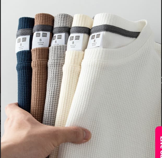 T shirt waffle short sleeve