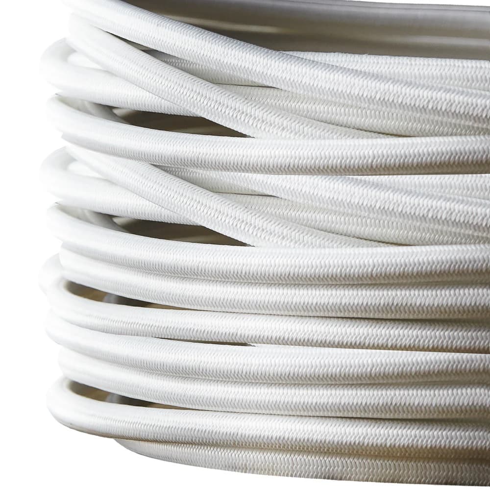 Three Core Silk Braided Round Flex in White