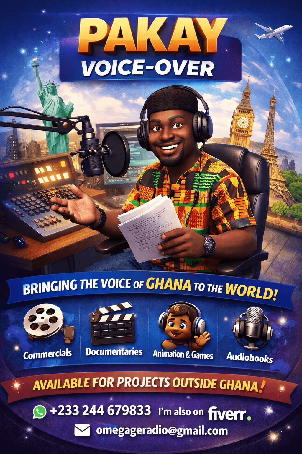 Pakay Voice-Over | Professional African Voice for Radio Ads, DJ Drops & Promos
