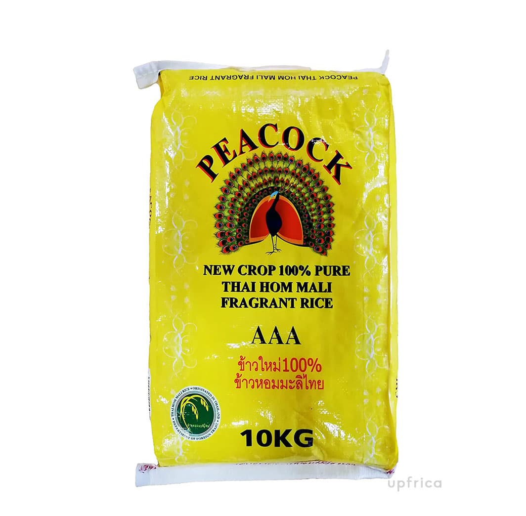 Peacock Rice Thai Hom Mali Fragrant Rice, 10kg