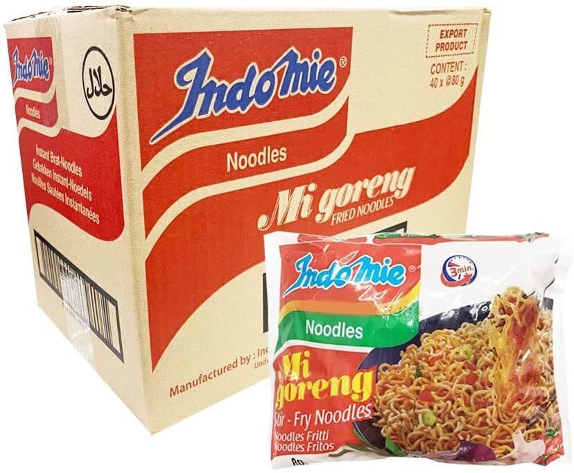 Indomie Instant Stir-Fry noodles Mi Goreng - 40 Packets, 80g each