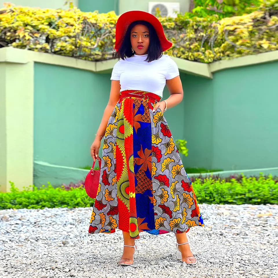 African One-size Maxi Skirt Mix Wax Design Printed Ankara Traditional Clothing Long African Skirts