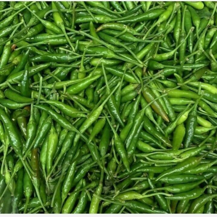 HOT CHILLIES PEPPERS FRESH BIRDS EYE GREEN PEPPER 500g