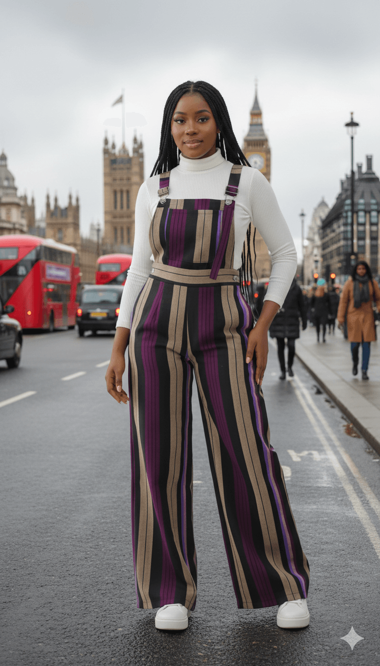Dungarees - African Print women pinafore jumpsuit wide leg