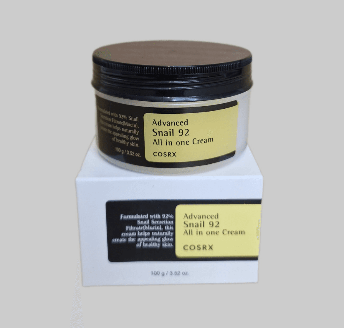 COSRX Advanced Snail 92 All In One Cream 100g β 92% Snail Mucin Moisturiser for Hydration & Skin Repair