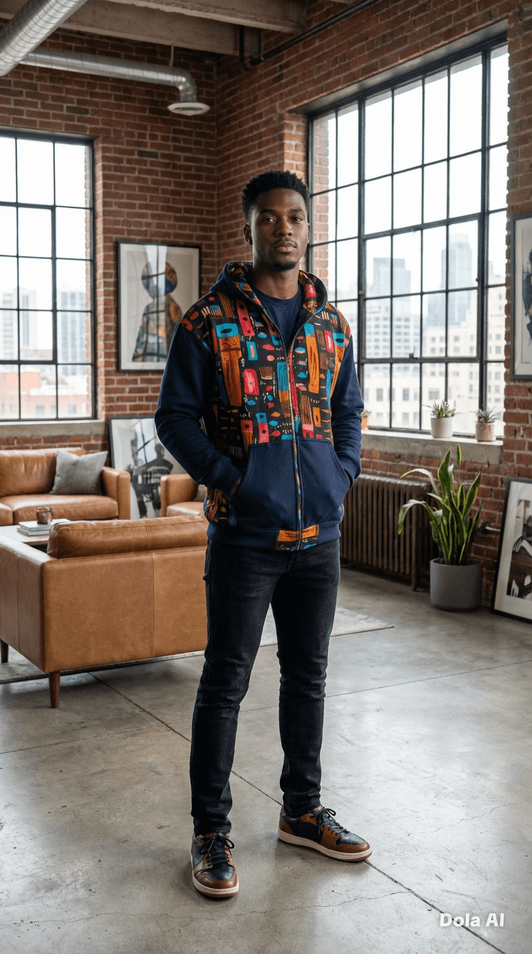 Trendy Unisex Zip-Up Hoodie β Stylish Patterned Streetwear Jacket for Men & Women | Casual Fashion UK