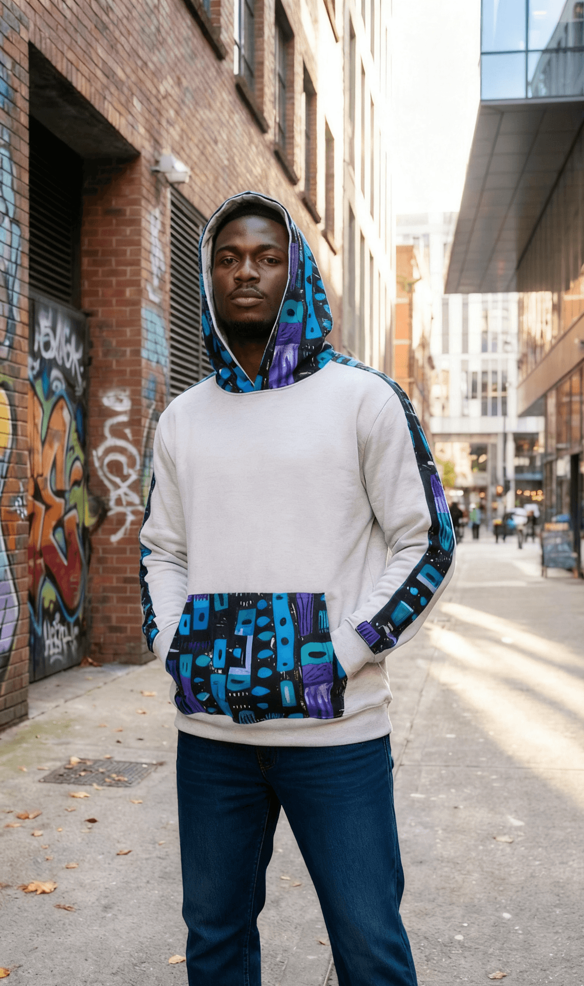 Trendy Unisex Pullover Hoodie β Bold Patterned Streetwear Hoodie for Men & Women | Casual Fashion UK