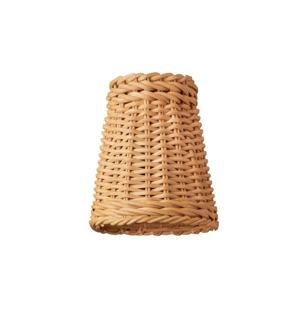 9.5cm Tall Tapered Pendant Shade in Natural Rattan