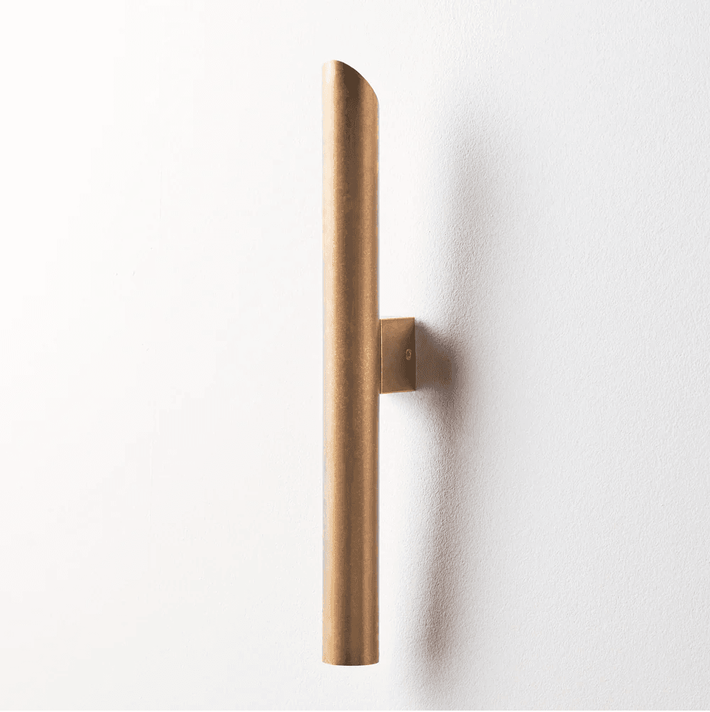 Padme IP54 Up and Downlighter in Brass