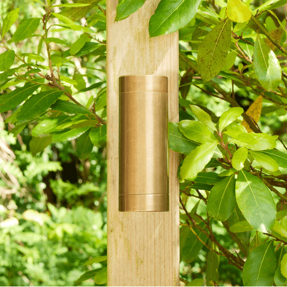 Rey IP65 Wall Light in Brass
