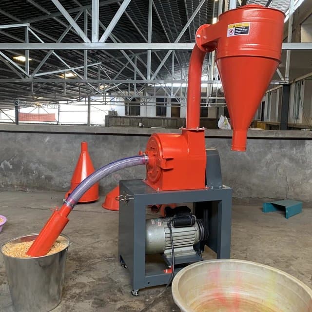 Hammer Mill Machine with Suction 3.3kW – Corn, Grain & Flour Grinding Mill 600kg/h NikaNika