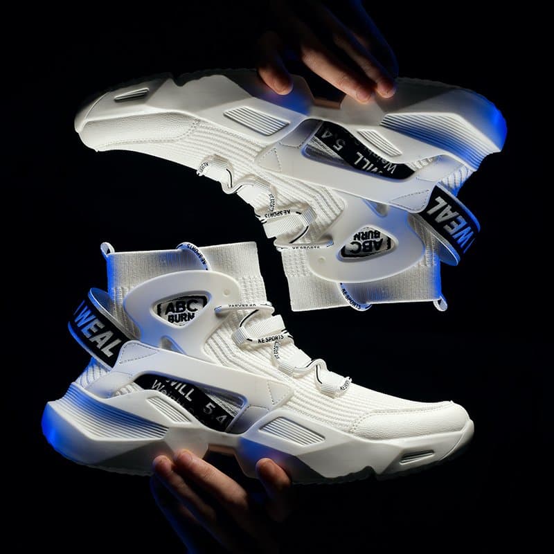 High-top Men`s Sneakers Shoes Lightweight Comfortable Men Trainers Breathable