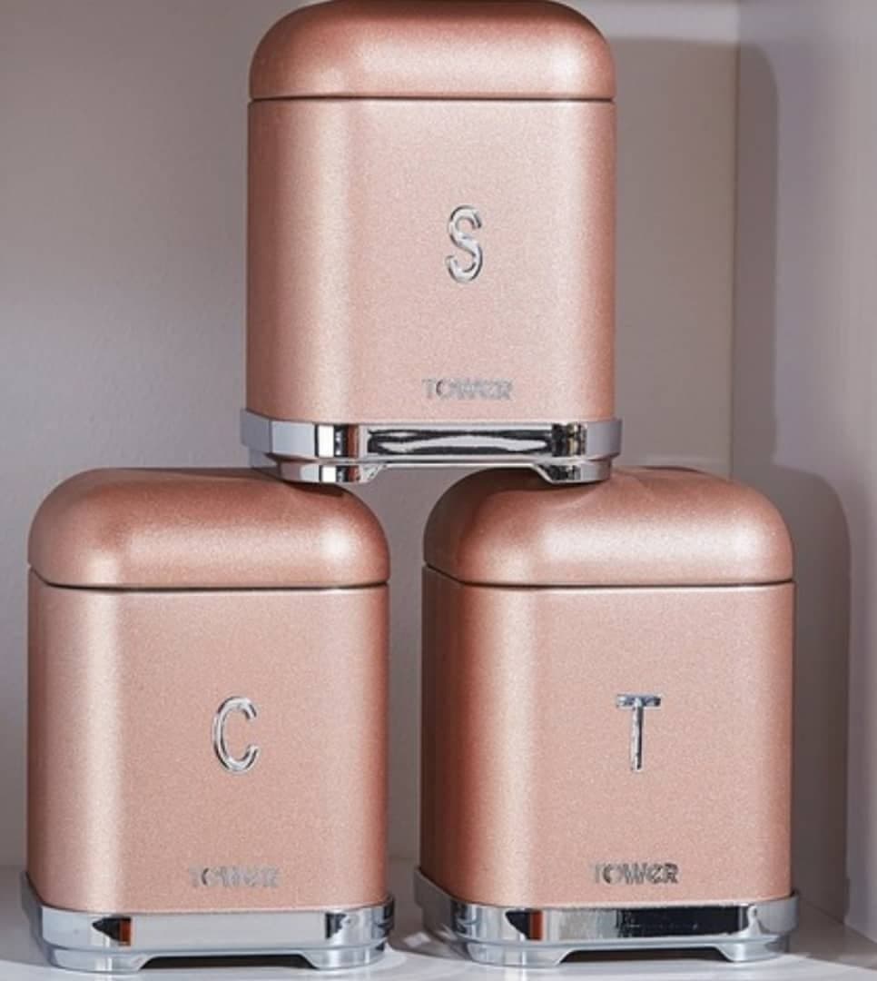 Tower Canisters Set 3 storage containers