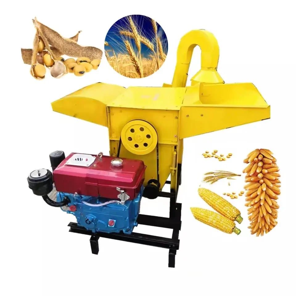 8HP diesel soybeans+ corn thresher Machine & wheat sheller and sorghum thresher with diesel engine