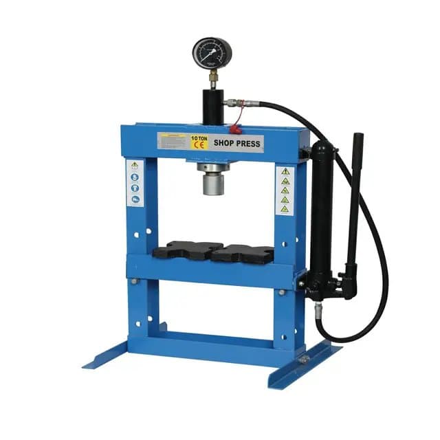 10T manual Car Portable Shop Press Parts Pads Hydraulic press machine with Gauge