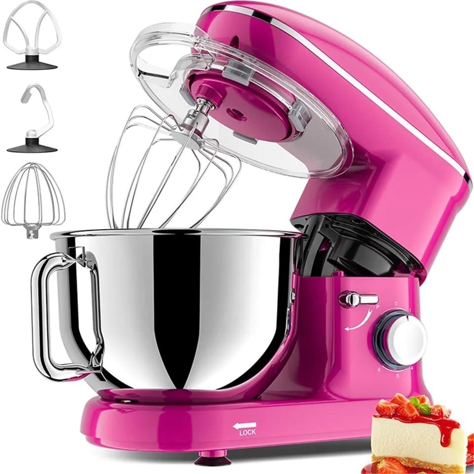 5L Electric Stand Mixer – 1400W 6-Speed Kitchen Food Mixer with Bowl, Dough Hook, Beater & Whisk
