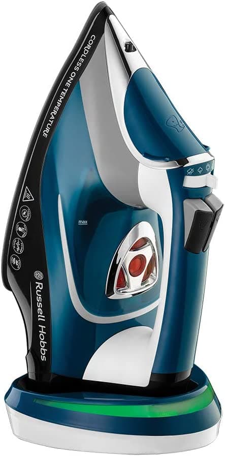Russell Hobbs 26020 Cordless One-Temperature Steam Iron, Plastic, 2600 W, 350 milliliters, Blue/White