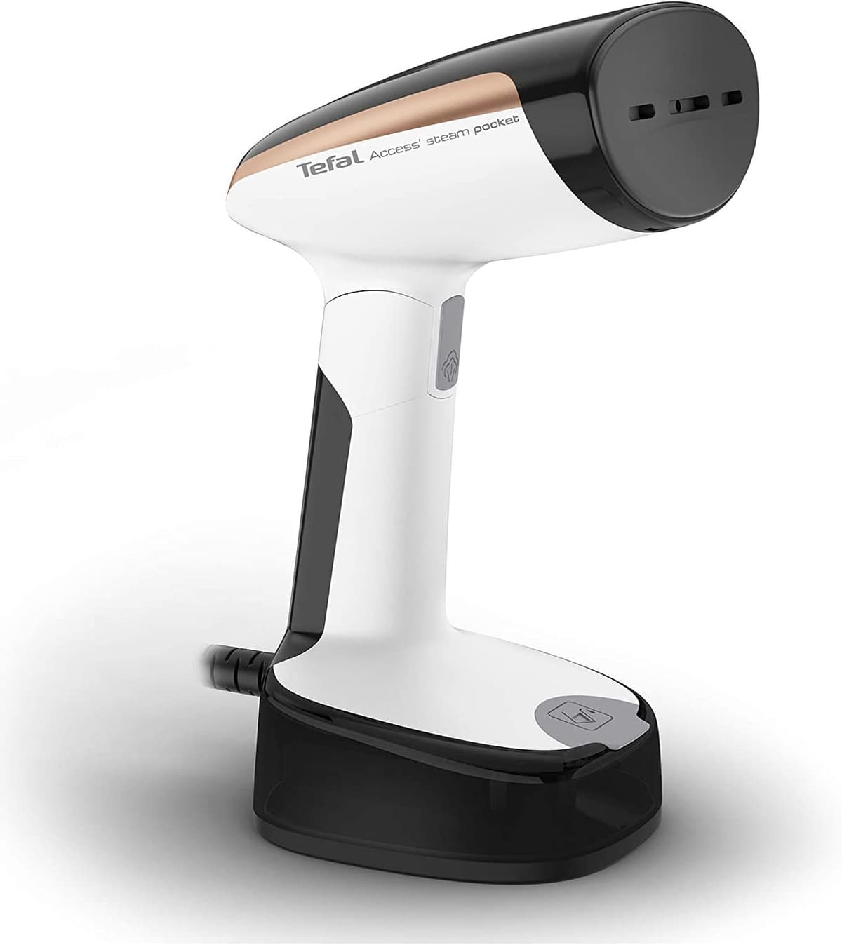 Tefal Access Steam Pocket Clothes Steamer, Handheld, 1300 W, 120ML, Black, White & Rose Gold, DT3030