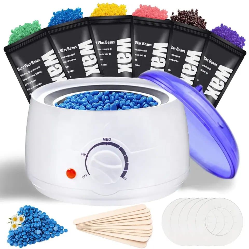 Waxing Kit Hair Removal Kit With / waxing stick / 4 bags of wax beans (100g per bag) / 5 pieces of protective pads