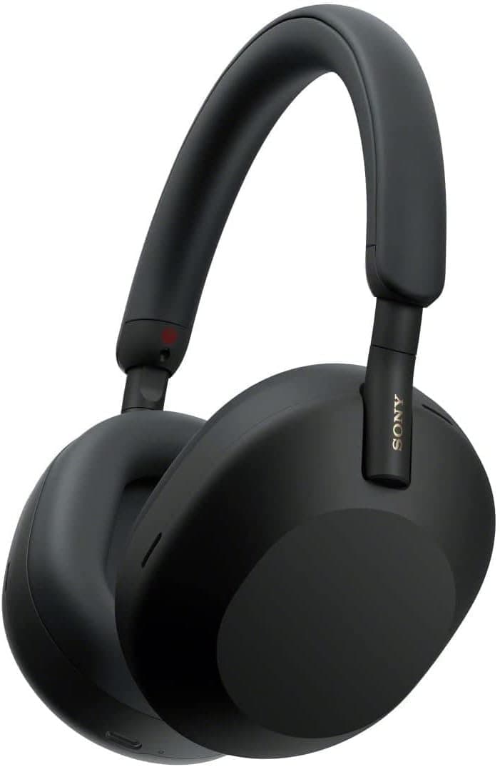 Sony WH-1000XM5 Headphones Wireless Noise Cancelling Earphone Headset - 30 hours battery life - Over-ear style - with built-in mic for phone calls - Black (Renewed)