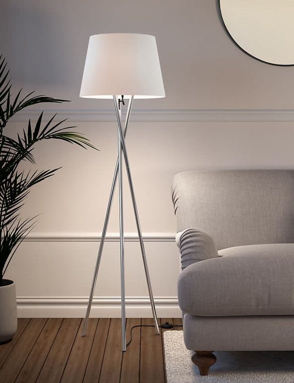 Tripod Floor Lamp Fabric Shade