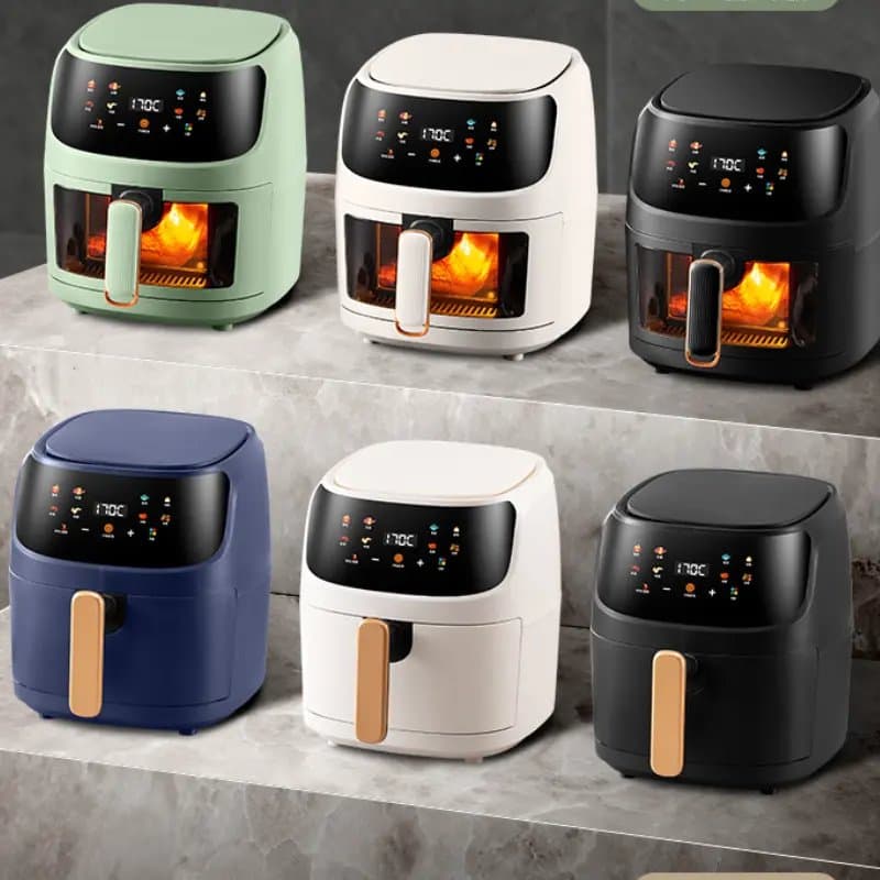 8L Air Fryer Silver Crest Large Capacity Multifunctional Deep Oil Free Steam 8l Airfryer Stainless Steel Liner
