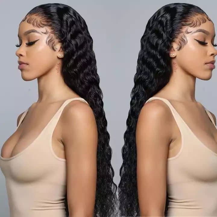 Hair - Real Unprocessed Virgin Brazilian,HD Transparent Lace Curly Wig