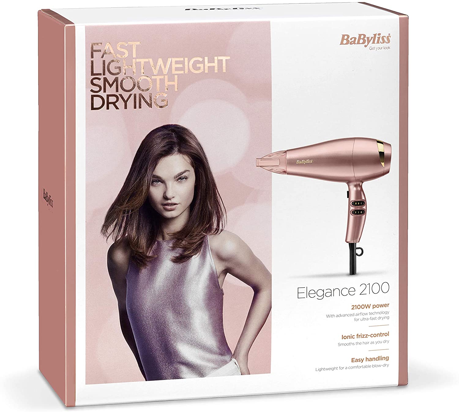 Babyliss Elegance 2100 W Hair Dryer With Advanced Airflow Technology For Ultra Quick   Uk Plug