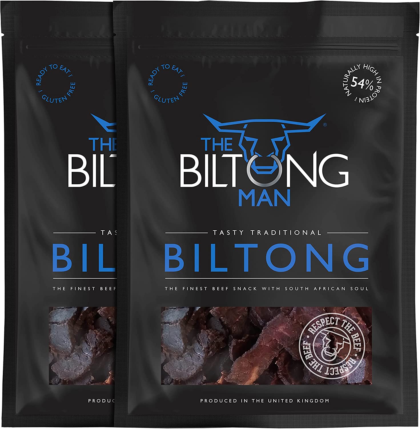 1kg biltong, tasty traditional beef biltong, south african biltong taste, dried beef snacks, low carb, low sugar, high in iron, high protein, gluten free, healthy snack by the biltong man 