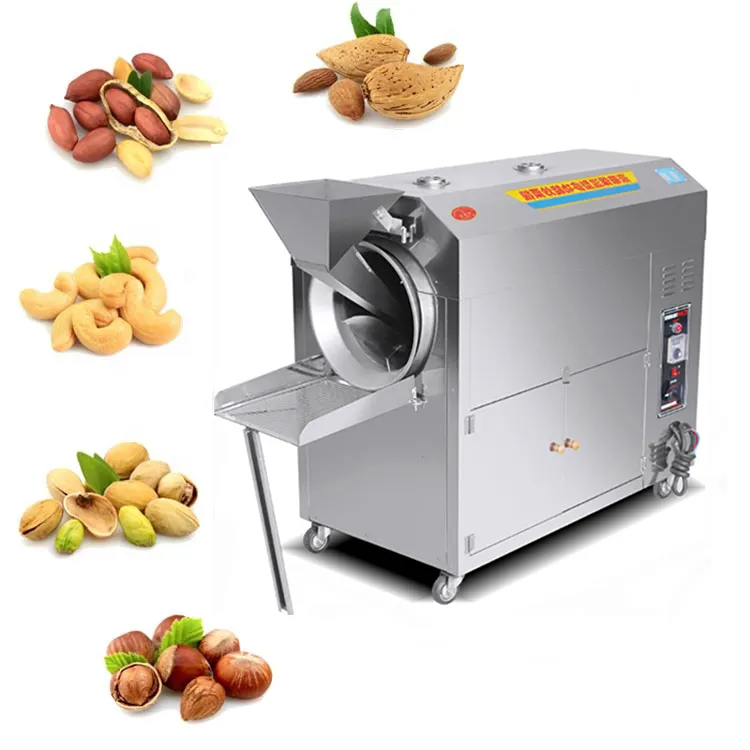 Groundnunt Peanut Almond Roaster Small Scale Production Line Cashew Nut Butter Making Machine