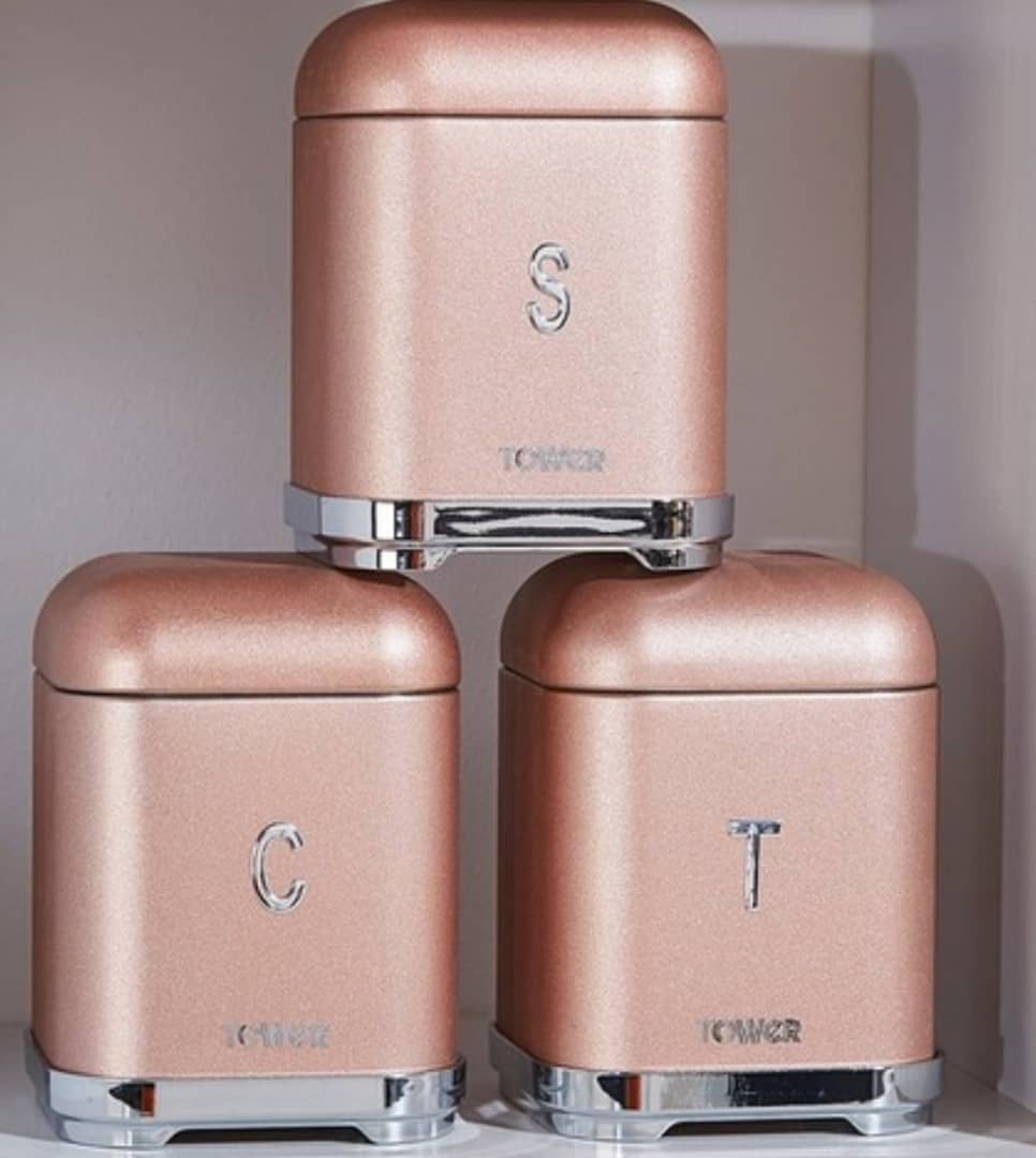 Tower canisters set 3 storage containers 